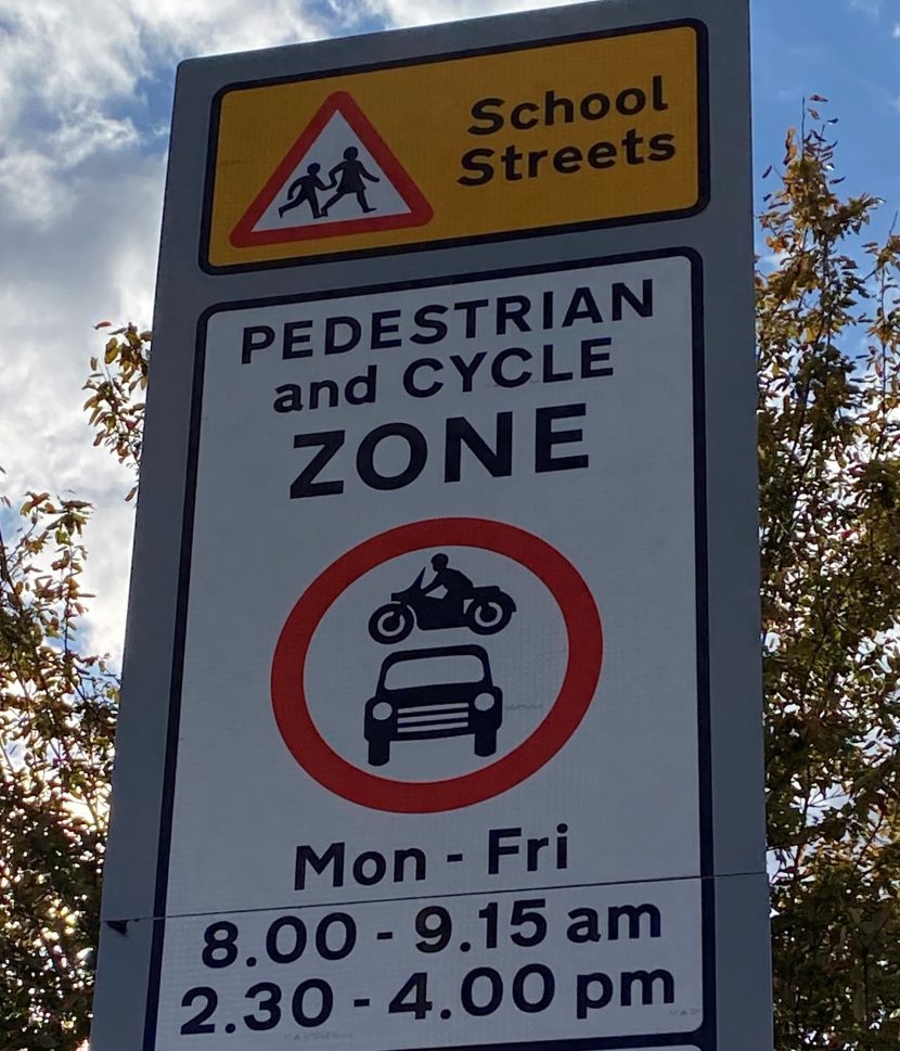 School Streets road sign | School Streets Initiative